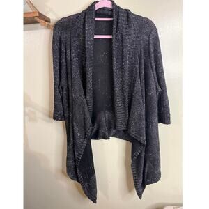 Barbara Wells Studio linen knit short sleeve open front  cardigan, size large